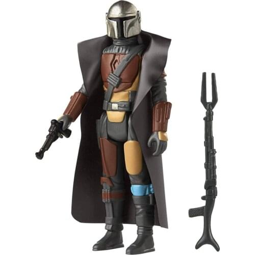 Star Wars Retro Collection The Mandalorian Toy 3.75-Inch-Scale Collectible Action Figure with Accessories Toys for Kids