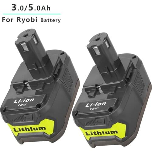 18V 3.0/5.0Ah Li-ion Battery for Ryobi ONE+ cordless Power Tool BPL1820 P108 P109 P106 P105 P104 P103 RB18L50 RB18L40