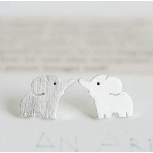 Fashion plated cute elephant earring
