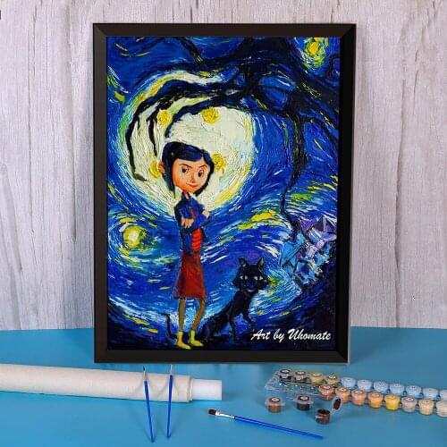 Tim Burton DIY Painting By Numbers Complete Kit Oil Paints 40*50 Picture By Numbers Photo Wall Decoration Kids Drawing