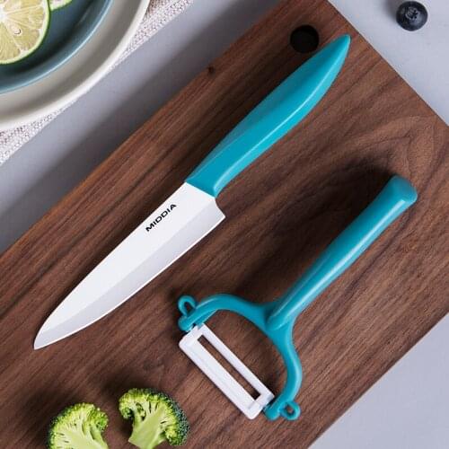 2pcs Ceramic knife set with fruit knife and peeler for kitchen knives fruit knife set