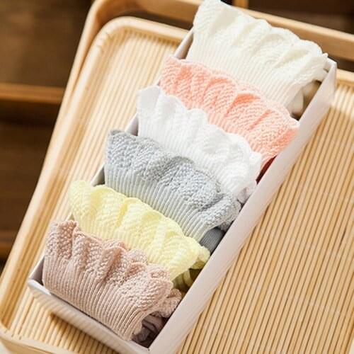 6 Pair/lot Princess Lace Baby Girls Socks Cotton Toddler Newborn Infant Socks For 0-3 Years Mix Colors