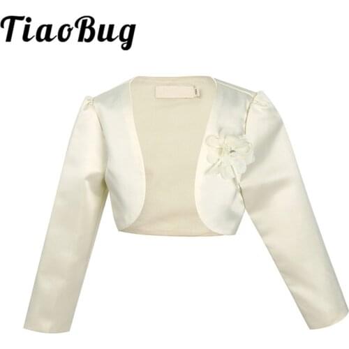 New Arrival Flower Girls Shrug Autumn and Summer Girls Soft Fashion Bolero Matching Party Dresses Children Formal Coat Wrap