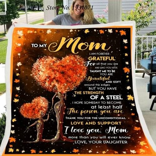 Gift To My Mom 3D Printed Fleece Blanket for Beds Thick Quilt Fashion Bedspread Sherpa Throw Blanket Adults Kids 02