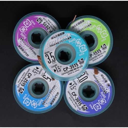 Original 1.5MM/2.0MM/2.5MM/3.0MM/3.5MM Goot Wick Soldering Wick Accessory Copper Wire Desoldering Wick BGA Solder Remover