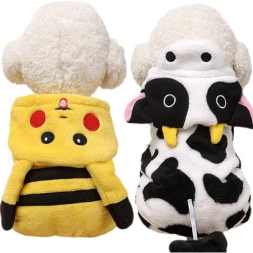 Pet dog clothes dogs jumpsuit Hoodies clothes for small dogs Clothes for yorkies autumn winter Keep warm Lovely Pets Clothes