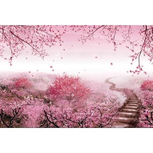 Shili Peach Blossom The wooden puzzle 1000 pieces ersion jigsaw puzzle white card adult childrens educational toys