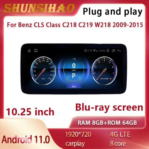 Qualcomm android all in one for 10.25“ Benz CLS Class C218 C219 W218 2009-2015 car radio Video player navigator carplay