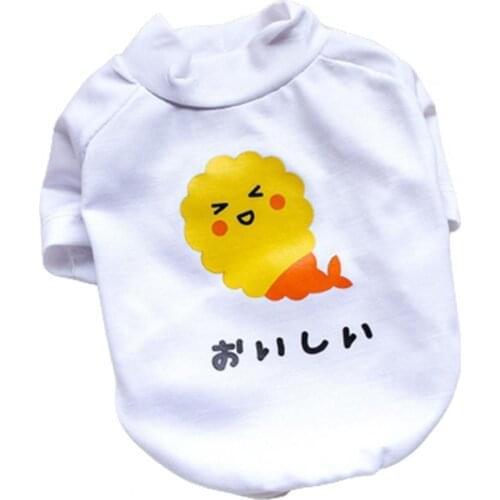 Dog Costume Cartoon Animal Printing Two-legged Polyester Breathable Puppy Blouse T-Shirt Dog Shirts Costume Summer 2021