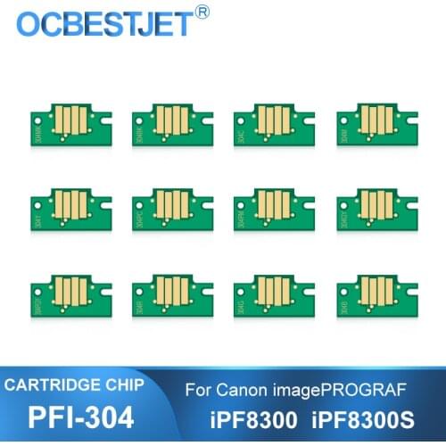 PFI-304 PFI304 304 Permanent Cartridge Chip For Canon imagePROGRAF iPF8300 iPF8300S Printer Reset Chips