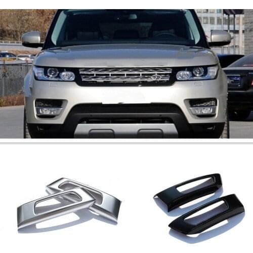 Car Styling ABS Extrerior Front Fog Light Cover Frame Trim Stickers For Land Rover Range Rover Sport 2014-2017 Car Accerssories