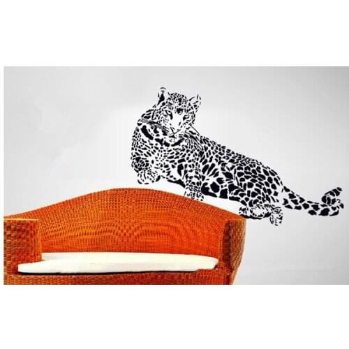 Leopard Painting Style Animal Wallpaper Nature TV Background Wall Stickers Fashion Wall Poster Bedroom Beautiful Home Decoration