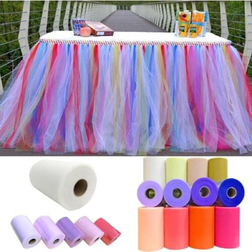 Tulle Roll Spool 15cm wide Organza Roll Fabric Tutu Skirt Girl Baby Shower/wedding Decor Party Supplies blue/black/white/etc Wh