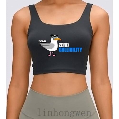 Angry Seagull Women Tank Top Funny Printing Plus Size XL Standard Vintage Crazy Spring Autumn Crop Top
