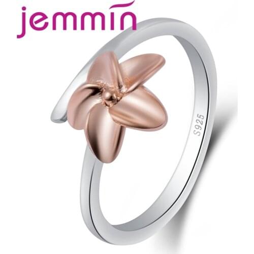 Fashion Classic 925 Sterling Silver Flower Ring Women Female Party Wedding Jewelry Wholesale Fashion Jewelry