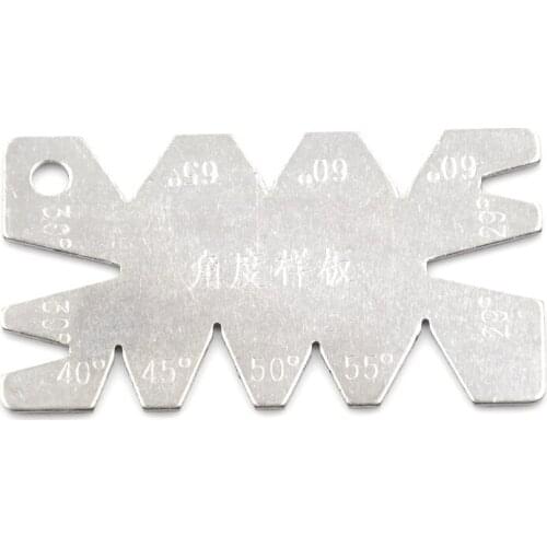 1Pc Sliver Stainless Steel Screw Thread Cutting Angle Gage Gauge Measuring Tool Angle Model
