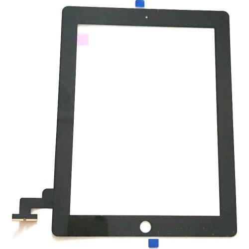 10Pcs touch Panel For ipad 2 / 3 / 4 Touch Screen Digitizer + Home Button + Sticker +Camera Holder Complete Assembly White Black