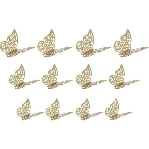 12 Pcs/Set 3D Wall Stickers Hollow Butterfly for Kids Rooms Home Wall Decor DIY Mariposas Fridge stickers Room Decoration