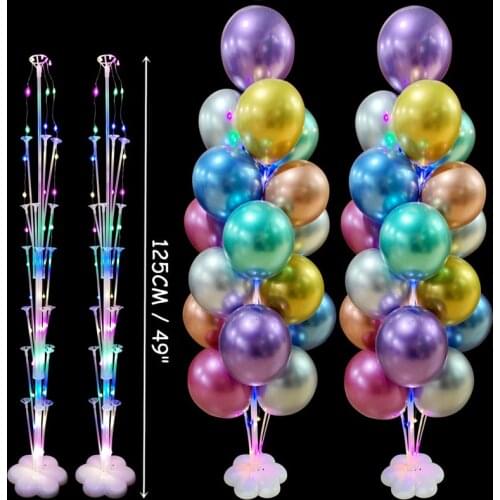 19 Tubes Balloons Stand Balloon Holder Column Stick Balons Birthday Party Decorations Kids Wedding Christmas Decor Supplies