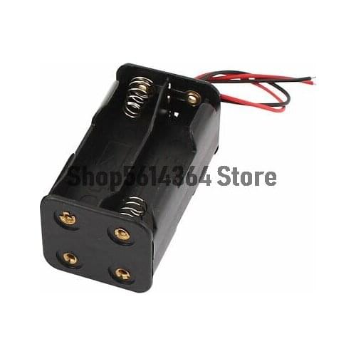2 Pcs Spring Loaded Plastic Battery Cell Holder 4 x 1.5V AA