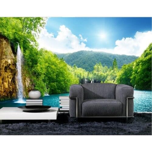 Custom 3d mural wallpaper Lake Scenic mountains TV background wallpaper 3d mural wallpaper Home Decoration