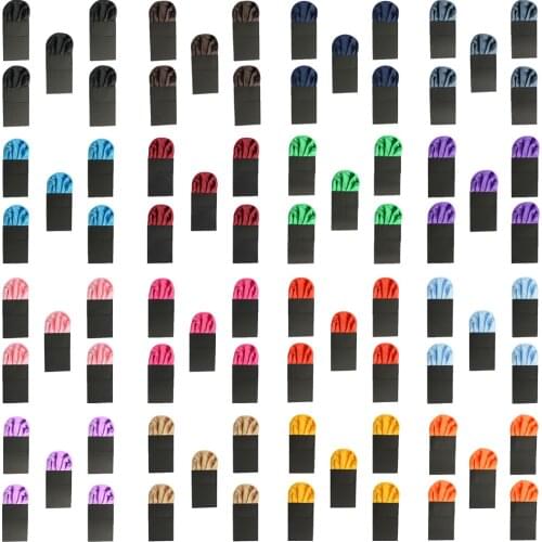 5 PCS Mens Pocket Square 4 Folds Pre-folded Handkerchief Hanky Wedding Party BWTYY1009