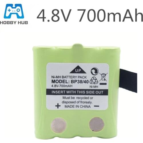Hobby Hub NI-MH Bateria Battery For Uniden BP-38 BP-40 BT-1013 BT-537 For MOTOROLA TLKR T4 T5 T6 T7 T8 Series Model 4.8v 700mAh
