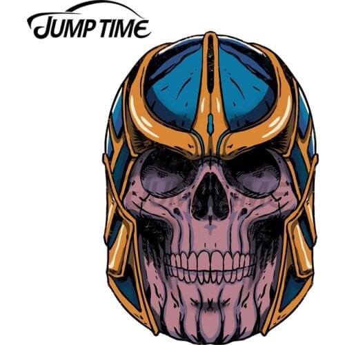 JumpTime 13 x 5.8cm For Skull of Enemy Car Stickers Graffiti Decal Vinyl Car Wrap Waterproof Auto Air Conditioner For JDM SUV RV