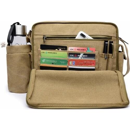 Brand Men Messenger Bags High Quality Canvas Shoulder Bag For Male Casual Business Travel Crossbody Bag vintage Handbags Totes