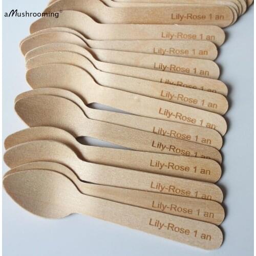 Girl First Birthday Wooden Spoons with Personalized Text Party Decor Pastel Baby Shower Little Girl Birthday Gifts for Guest
