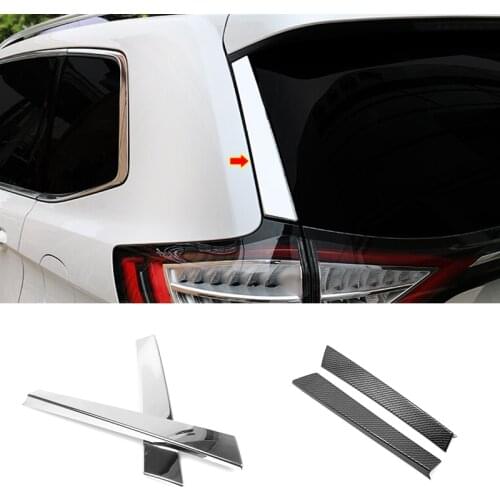 For Ford Edge 2015 2016 2017 Car styling accessories ABS Chrome Car rear windows pillar Spoilers Wings Cover Trim