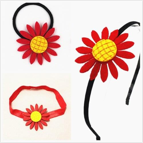 3Pcs/bag Girl Elastic Hair Band Sunflower Hairbands head hoop combination newborn Sunflower Headbands Hair Accessories