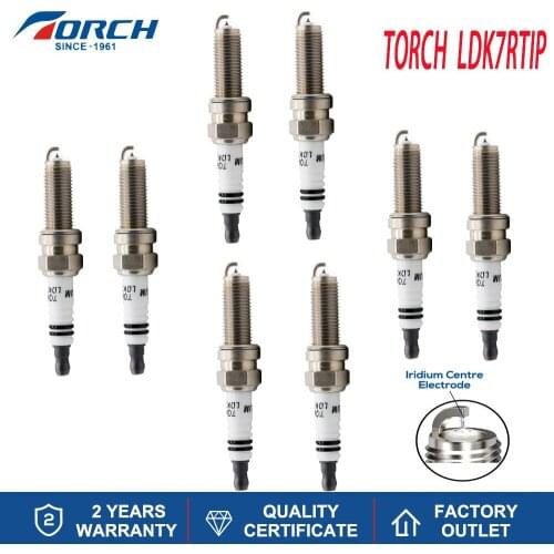 China Factory Car Parts Engine Parts Iridium PLATINUM Spark Plug Torch LDK7RTIP for NGK PLKR7A Bosch YR6NI302S Champion OE229