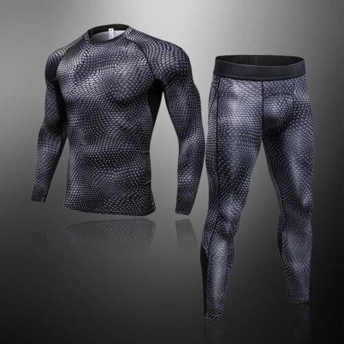 Compression Clothing For Men Sports Gym Running Long Tights Sport Shirts Fitness MMA Workout Training Suits Set Warm Sweat Suit