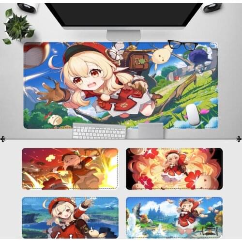 Luxury Klee Genshin Impact Mouse Pad Laptop PC Computer Mause Pad Desk Mat For Big Gaming Mouse Mat For Overwatch/CS GO
