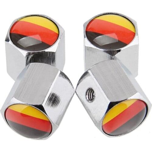 German flag Car Wheel Tire Valve Cap AntiTheft Cover For Volkswagen Mercedes Benz Audi Opel BMW Ford Skoda Renault Seat Hyundai