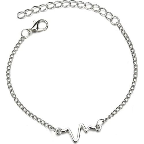 Fashionable Electrocardiogram Bracelet Personal Jewelry Suitable For Men And Women Couple Bracelet Gift