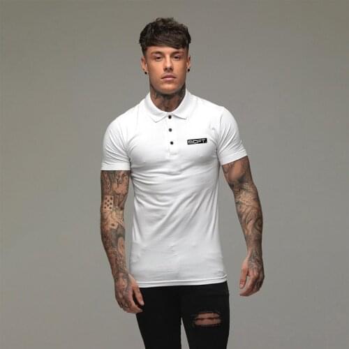 Polo Shirts Men Slim Fit Short Sleeve Polos Mens Cotton Fashion Brand Fitness Clothing Summer Breathable Gym Sports Polo Shirt