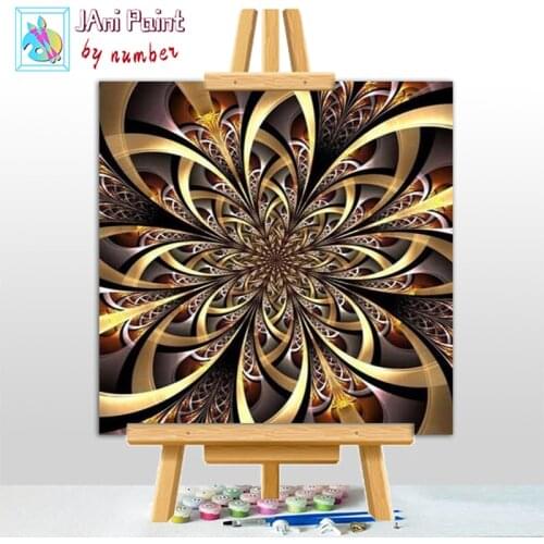 Abstract retro flowers painting by numbers for adults picture Coloring classical numbered paint kit Acrylic paints