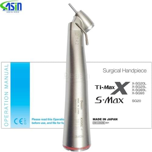 1:4.2 increasing slow speed contra angle electric micromotor dental handpiece 45 degree led fiber optic