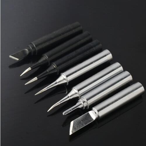 SAYTL Soldering Iron Tip Lead-free Black Metal Solder Tips Welding Head 900-T For 936 Rework Soldering Station Tool Kits