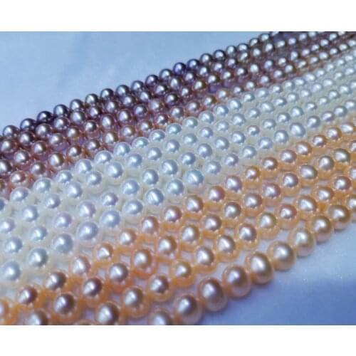 Natural Freshwater Pearl Rice Shape Loose Beads7-8mm for Jewelry Diy Accessories