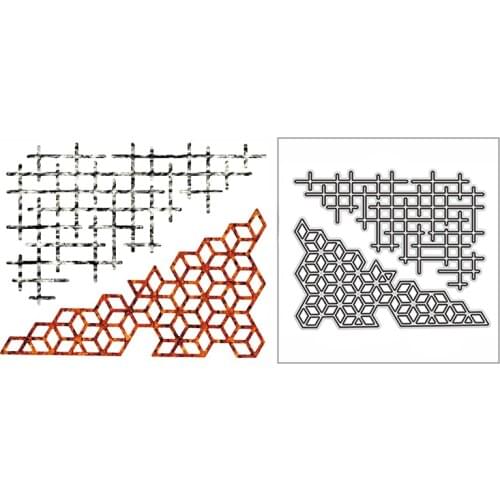 New Fine Grid Net Corner Craft Embossing Mold 2021 Metal Cutting Dies for DIY Decorative Scrapbooking Album Card Making No Stamp