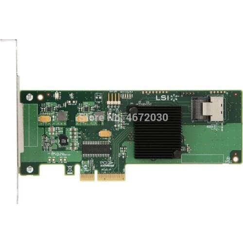 New Broadcom Avago LSI 9211-4i 4-Port 6Gb/s SAS+SATA pci-e x4 Internal Single RAID Host bus adapter CARD