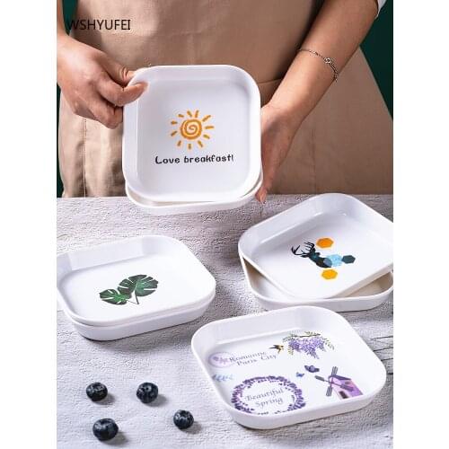 Spit bone plastic plate dried fruit plate household bone plate dining table garbage plate fruit snack plate dessert plate