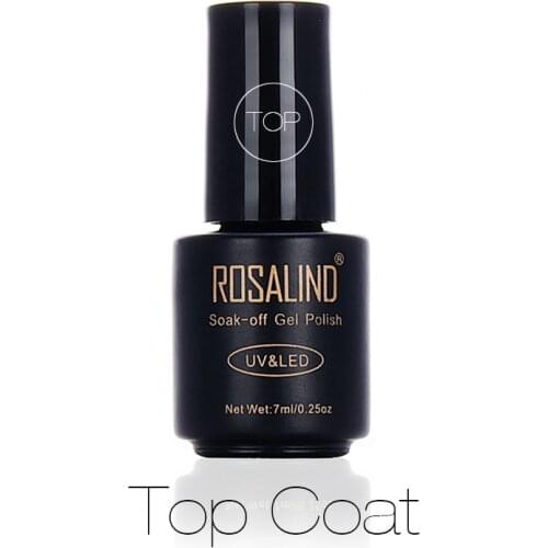 ROSALIND 7ML Professional Top Coat Soak-Off UV Gel Long-lasting Nail Art Nail Gel Polish Gel Nail Lacquer Gel Varnish