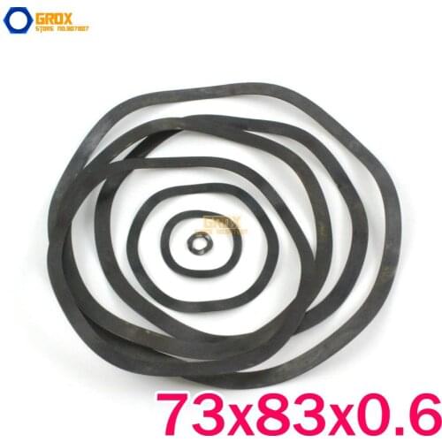 30 Pieces M73*83*0.6mm Wave Washer Spring Washer Carbon Steel Black Zine Plated