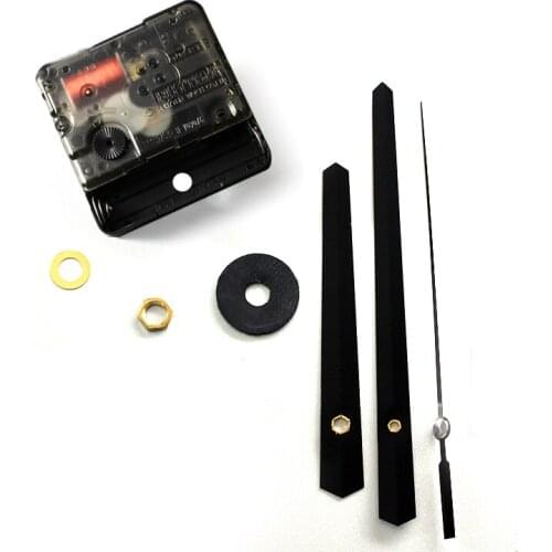 R Sweep mechanism Plastic quartz clock movement Silent Movement with Black Long hands DIY Clock Accessory Kits