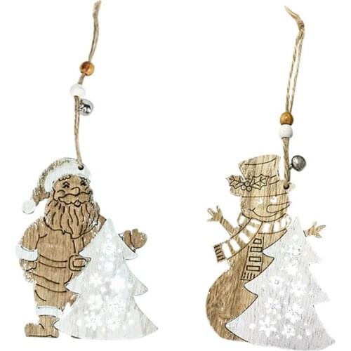 Christmas Pendant Car Xmas Tree Drop Ornaments Christmas Tree Snowman Pendants Hanging Ornament Window Decorations