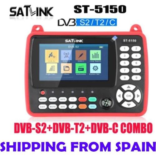 Satlink ST-5150 h.265 DVB-S2 DVB-T/T2/C Combo Supports QPSK Digital Satellite Meter Finder ws-6933 kpt-716ts 6916 6980